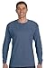 Hanes Tagless Cotton Long Sleeve T-Shirt, L, Denim Blue