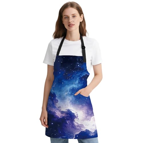Tablier imperméable réglable GLOBLELAND en polyester coloré à motif étoilé avec poches