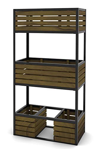 Preisvergleich Produktbild Hochbeet Beet aus Metall und Holz 150x80x40cm 303250108-HE