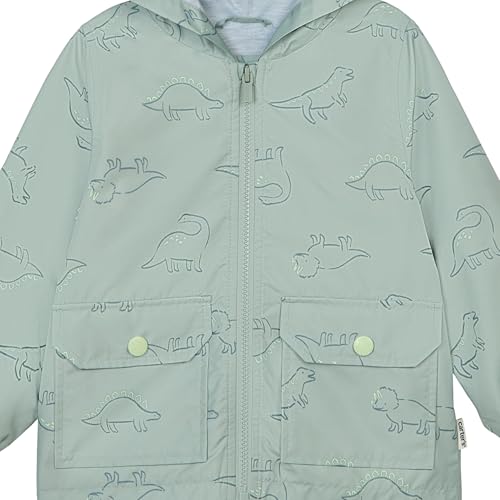 Carter\'s Baby Boys\' Tiny Splash Rainslicker Rain Jacket, Green Dinos, 24 Months - Thumbnail 4