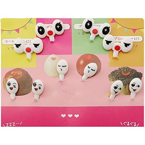 XGNG 2Packs 20PCS Plastic Fruit Toothpicks,Kitchen Tableware Decor, Cute Eyes Kids Bento Box Food Picks Mini Cute Cartoon Plastic Fruit Toothpicks Kitchen Tableware Decor Lunch Box Accessories Cover
