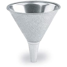 Lumax LX-1702 Silver 2 Quart/64 oz. Galvanized Funnel. Has a Rolled Edge, high, Splash-Proof Rim. Fluted Bottom Prevents Swirling. Spout Opening 1/2 inches.
