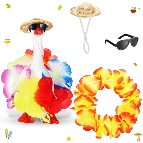 Jeere 2 Sets Summer Mini Desk Goose Outfits, Magnetic 7