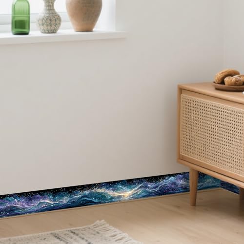 Image of Nuxovilar Starry Wave Abstract Peel Stick Border PVC 3.94x16.4'