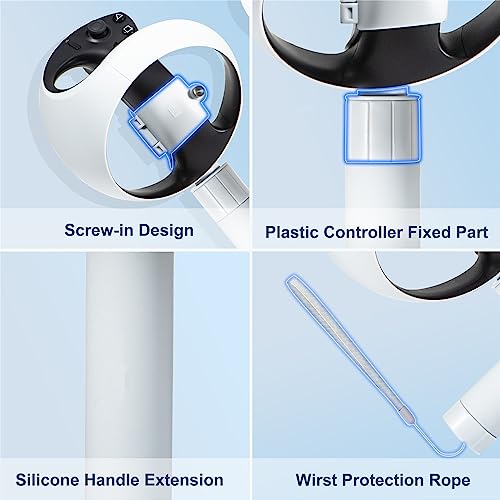 Acessório de Gamepad para PS VR2, acessório de jogo de punho de expansão de controlador de RV para j