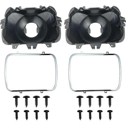 2PCS 42437,Headlight Bucket Kit,5X7 Headlights Mounting fit for Pontiac Chevrolet Express GMC Savana 1500 2500 3500 S‎afari Yukon Topkick Chevy Exprress 4500 K10 K20 K30 Suburban Cadillac Escalade Cover
