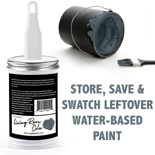 Paint Saint No Mess Touch Up Paint Storage Container W/Brush In Lid/Airtight, Leakproof W/Mixing Balls/Paint Supplies For House For Storing Leftover Paint – Water Based Paint Only (3 Pack) #TOP2