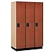 Salsbury Industries 1-Tier Extra Wide Designer Wood Locker with Three Wide Storage Units, 6-Feet High by 21-Inch Deep, Cherry