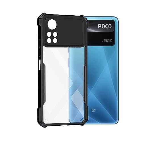 Image of Plus 360 Degree Protection Black Border Back Cover for Poco X4 Pro 5G - Black