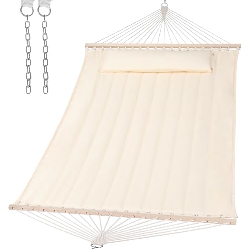 Image of SUNCREAT Hammocks Replacement Hammock for Stand, 475 lbs Capacity, Two Person Backyard Hammock for Outside, Beige