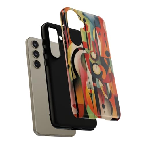Coque rigide Samsung S24 Plus design abstrait tons chauds premium - 4