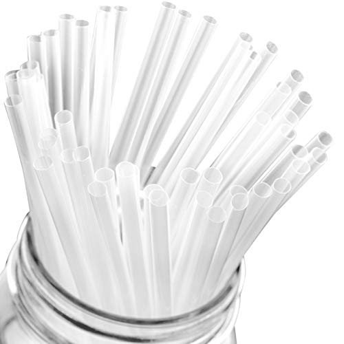 Pitillos transparentes reutilizables 7.75 pulg 100 unidades miniatura 1