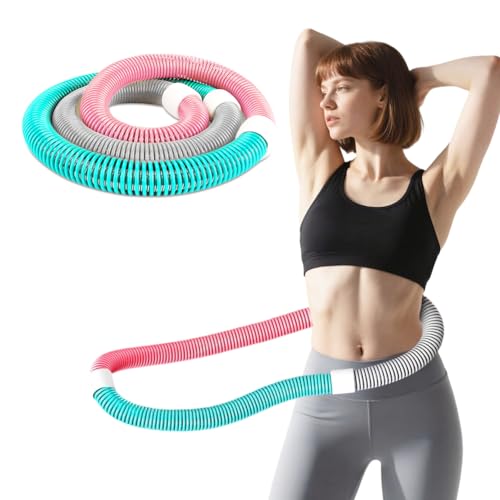 Hula Hoop Suave con Peso para Adultos, Plegable, para Fitness
