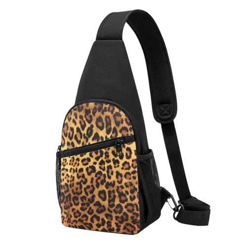 Sac à dos léger léopard noir à bandoulière ergonomique pour sport et marche