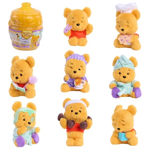 HAPPY HAUL Disney Winnie the Pooh Hunny Hugs Capsule Plush Collectible Toy, Surprise Plush Toy in Honey Pot Blind Capsule, 5.5-Inch Stuffed Toy, Short-Run Drop, Ages 8 and up