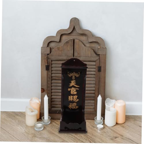 Plato de incienso de Buda Amosfun decoración madera para hogar 4