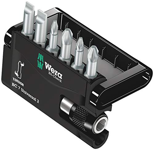 Wera Bit-Sortiment, Bit-Check 7 Universal 2, 7-teilig, 05056155001