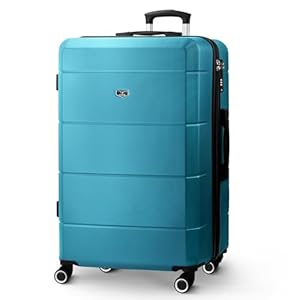 LUGG 28 Inch Jetset Suitcase Hard Shell Case 4 Wheel Travel bag Lightweight ABS Material with TSA Lock Approved for Travel with easyJet, British Airways, RyanAir, Virgin Atlantic, Emirates(75x49x29cm)