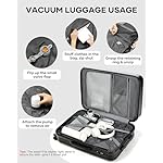 Vacuum Luggage Sets 3 Piece with TSA Lock, Hard Shell Suitcases with Wheels, Lightweight Travel Luggage Set with Pumps,20/24/28 Inch,Black - Image 4