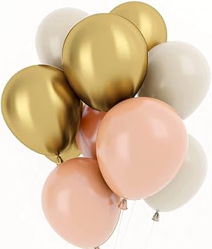 DelightBox 15 new 11 inch BALLOONS party WHITE, BLUSH & GOLD vintage wedding FAVORS prom SHOWER birthday