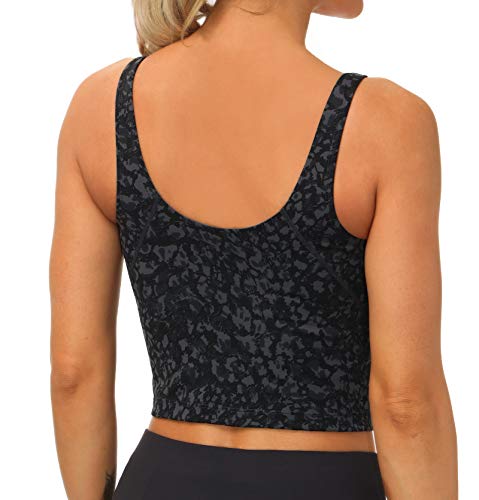 Top esportivo feminino longo sem aro acolchoado suporte médio sutiã yoga academia corrida corrida tr