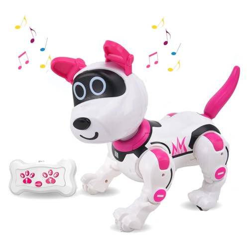 Chien robot interactif Robo Luna avec télécommande et yeux LED pour enfant - 3