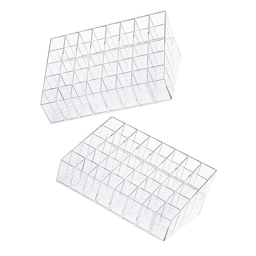 FRCOLOR 2pezzi Organizer Per Rossetti Supporto Multi-scomparti Da Scrivania Con Elegante Porta-rossetti Per Cosmetici Per Bagno e Camera Da Letto Struttura Leggera e Resistente