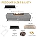 ReeQuo 60Inch Outdoor Fire Pit Table Propane, 2-Piece Concrete Large Rectangular Fire Table with Lid, Fire Pit Wind Guard, Lava Rocks, Rain Cover - 50,000 BTU Firepits for Outside Use
