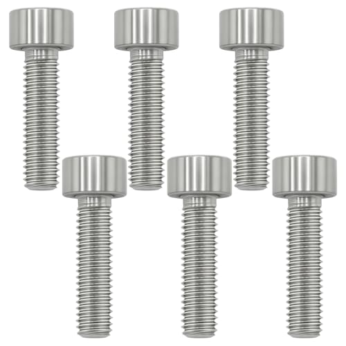 Image of Titanium Bolts M5x18, Nature Color, 6PC | Lightweight Hex Socket Screws, MTB /Road Bike /Motorcycle, Corrosion Resistant, Marine Grade Fasteners