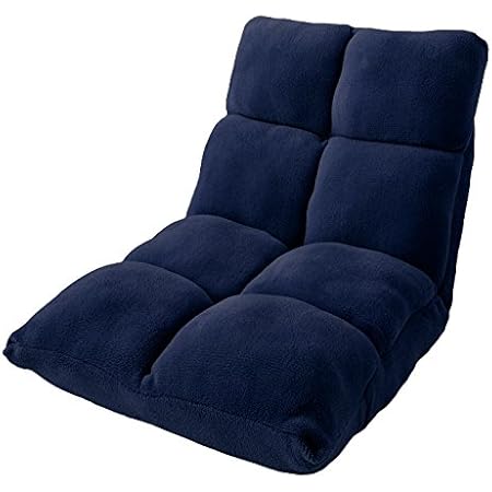 Amazon 座椅子 座いす コンパクト チェア 椅子 リクライニング ブラウン ベージュ ピンク オレンジ ネイビー かわいい ソファ おしゃれ 一人暮らし チェアー 14段ギア ネイビー 座椅子 オンライン通販