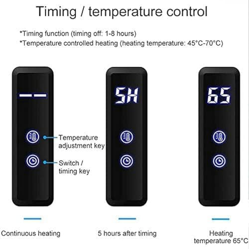 Chauffage de serviette réglable 45-70°C à télécommande pour salle de bain - 7