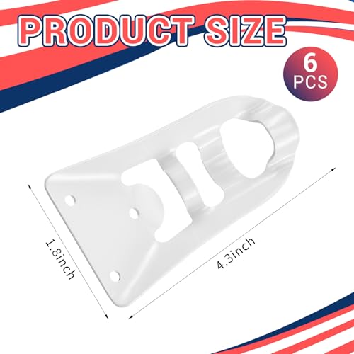 6 Pcs Classroom Mounting Brackets Classroom Flag Wall Bracket Aluminum Classroom Style Flag Pole Bracket Mount, Flag Store Wall Bracket for Classroom, Community Center & Flag Day Decor by Tobeelec - Image 3