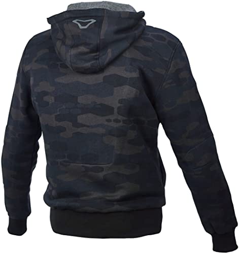 Macna Nuclone Motorrad Zip Hoodie, schwarz/camouflage, 2XL