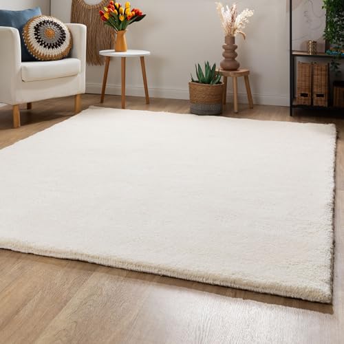 Steffensmeier Berber Teppich Taza | Schurwolle, Uni, Größe: 200x300 cm, Original aus Marokko,...