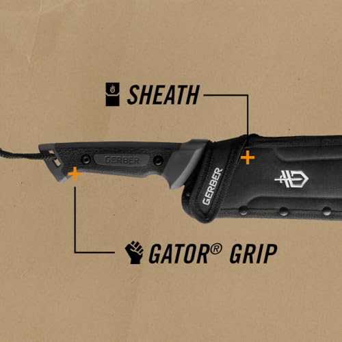 Image of Gerber Gator Bolo Machete, Full Tang w / Sheath, Stainless Steel, 22 inch /15.5 inch