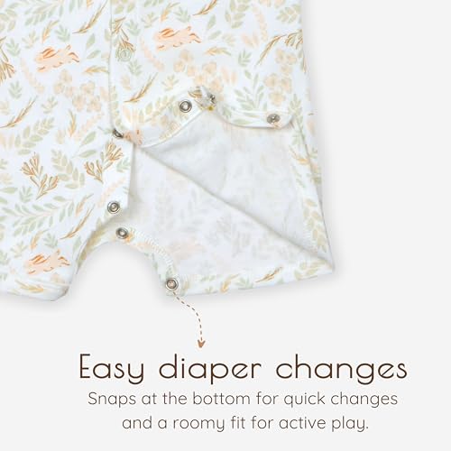 2-Pack Short Sleeve Baby Boy Rompers - Woodland Collection4