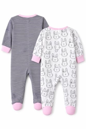 Image of TuddyBuddy Baby Girl's Cotton Printed Full Sleeves Sleepsuit /Footed Rompers for Baby Girl