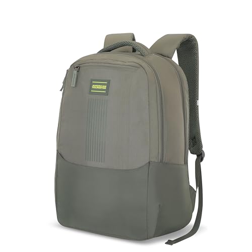 American Tourister New Bounce Style 01, 27L Volume College Backpack with Front Organizer and Spacious Interiors for Men & Women - Olive (B0D66QLF74) Amazon Price History, Amazon Price Tracker