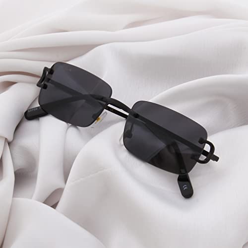 Image of Ted Smith Mens Womens Polycarbonate Uv Protection Metal Rectangular Sunglasses