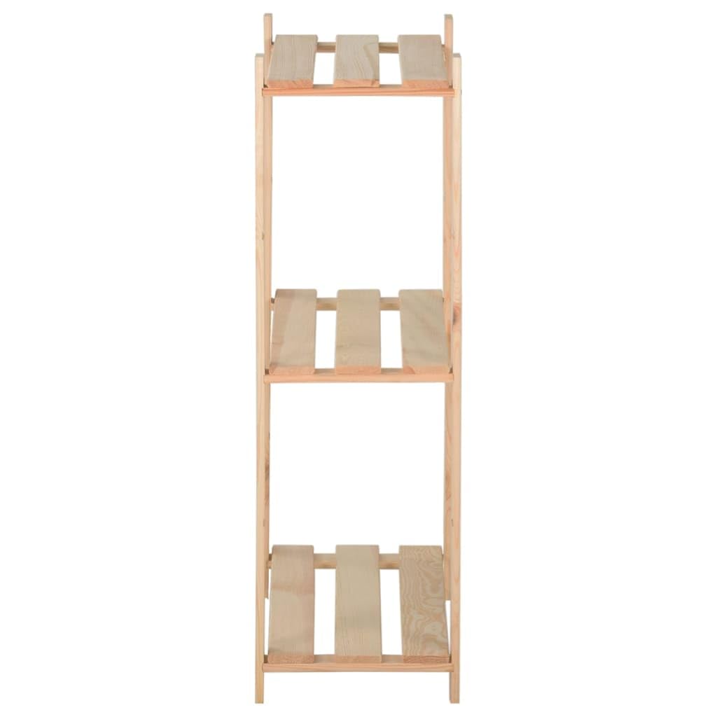 Fengshui Regał magazynowy z litego drewna sosnowego, 80 x 28,5 x 90 cm, 3 półki, regał drewniany do kuchni, piwnicy, łazienki, biura, garażu i warsztatu