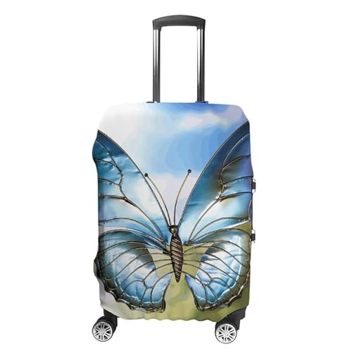 Travel Luggage Cover Suitcase Protector Personalized Beauty Butterfly Elastic Washable Stretch Suitcase Protector Anti-Scratch Travel Suitcase Cover Fit 18-32 Inch Luggage