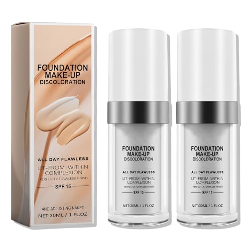 2 Farbwechselnde Foundation 30ml, Farbwechselnde Foundation für Reife...