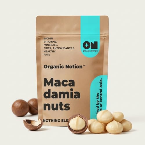 Image of Organic Notion Macadamia Nuts(Kernels) | Grade A++,Guilt-Free Snacking, Rich in Healthy Fats & Antioxidants | Crunchy & Creamy Texture | Resealable Pouch (100 gm)