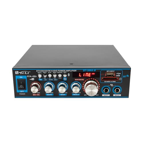 Design user-friendly: ha la funzione di connessione Bluetooth (distanza di connessione Bluetooth: circa 40 piedi), in modo da poter riprodurre facilmente la musica sul tuo cellulare o tablet. Supporta radio stereo (FM Frequency: 87,5-108 MHz), in modo da poter ascoltare la radio di alta qualità in casa e in auto.