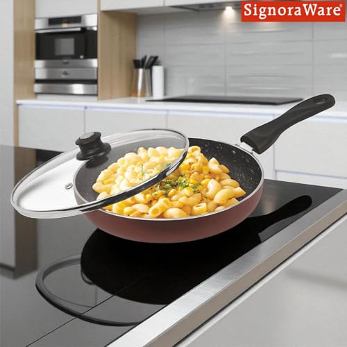 Image of Signoraware Perfecto 4 Layer Coating Non Stick FryPan 26cm | Prevent Sticking | Gas & Induction Compatible | Ideal for Sauteing Veggies, Frying Snacks or Making Gravy & Stir-Fries (2.25 LTR | Steel)