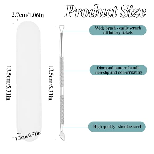 Image of DIVINA VITAE Lottery Ticket Scratcher Tool 5Pcs Metal Scraper Tool with Plastic Box Multi-Use Lotto Scratcher Tool for Adults