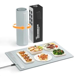 Electric Warming Tray for Party – Food Warmers with Adjustable Temperature, Xcloud Foldable Food Warming Tray for Features 3 Modes & Fast Heating, Hot Plate for Pizza, Buffet, Family Gatherings