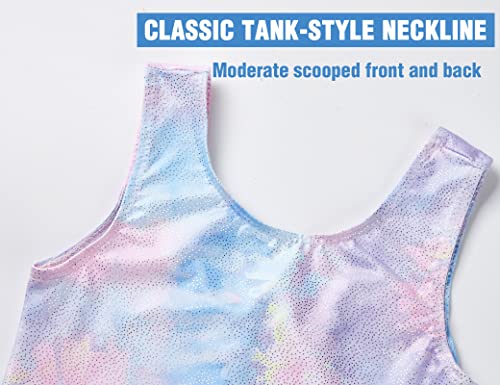 Image of TENVDA Girl's One Piece Swimsuit Sparkle Sleeveless One-Piece Bathing Suits Swimwear for Kids 2-12 Years Old