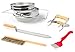 VIVO Honey Harvesting Beekeeping Starter Tool Kit, Set of 5, Double Sieve Honey Strainer, Frame Holder, Brush, Uncapping Knife, Uncapping Fork (BEE-KIT4)