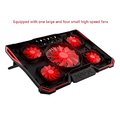 FABAX-Laptop-Cooler-Gaming-Notebook-Cooler-12-17-Inches-Laptop-Cooler-Cooling-Pad-Dual-USB-20-Ports-Portable-4-Angle-Adjustable-Office-Notebook-Cooler-Color-Black-Red